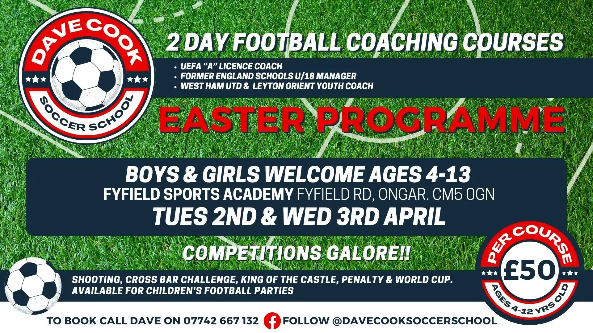 Dave Cook Easter Soccer School